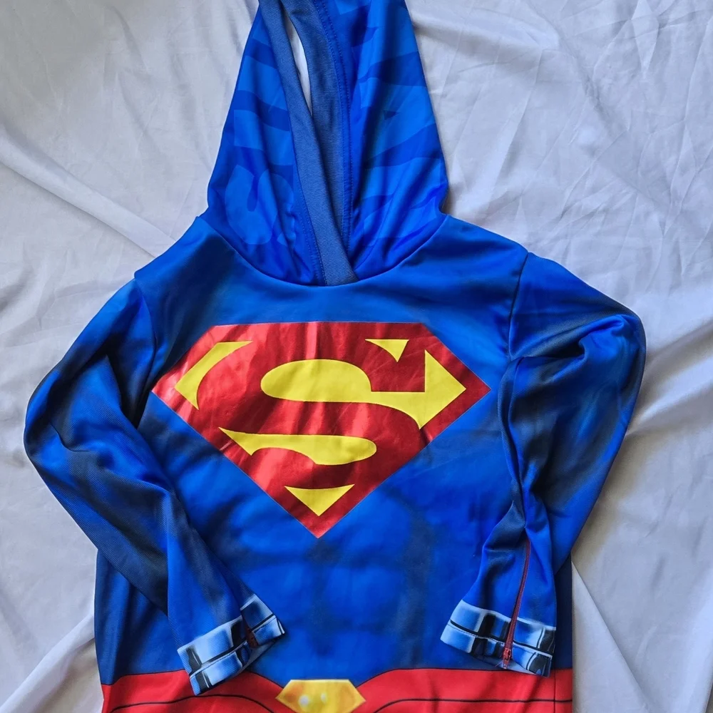 Rubie's Blue and Red Superman Any Day Hero's  Kids Costume Or Dress Up Size Med.